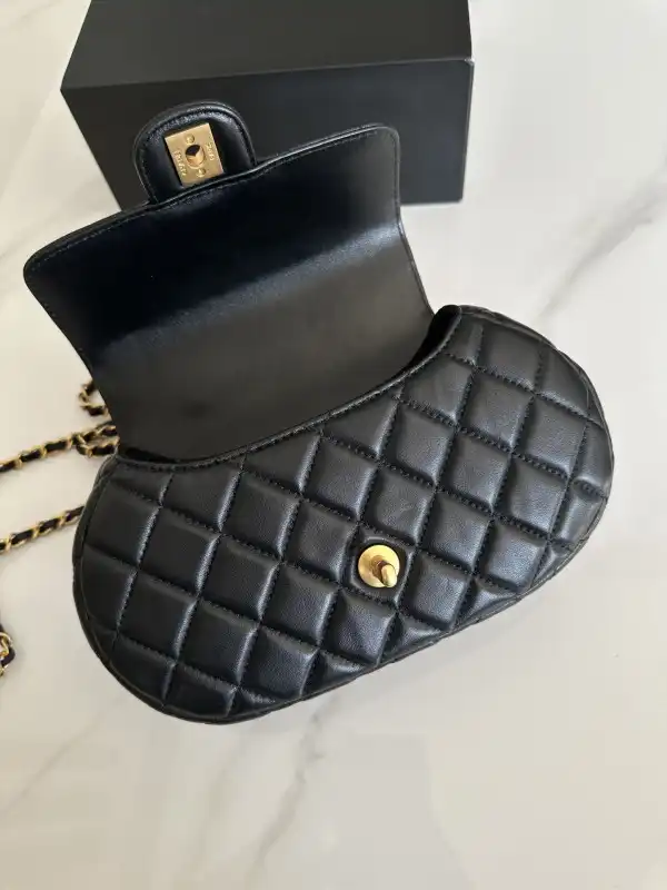 CHANEL FLAP BAG WITH TOP HANDLE