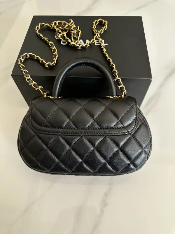 CHANEL SMALL FLAP BAG WITH TOP HANDLE