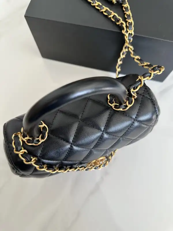 CHANEL SMALL FLAP BAG WITH TOP HANDLE