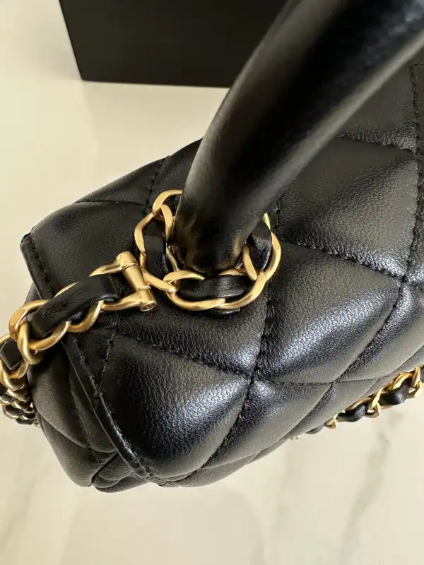 CHANEL SMALL FLAP BAG WITH TOP HANDLE