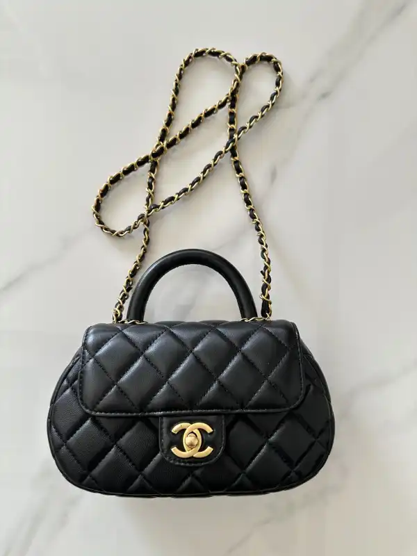 CHANEL SMALL FLAP BAG WITH TOP HANDLE