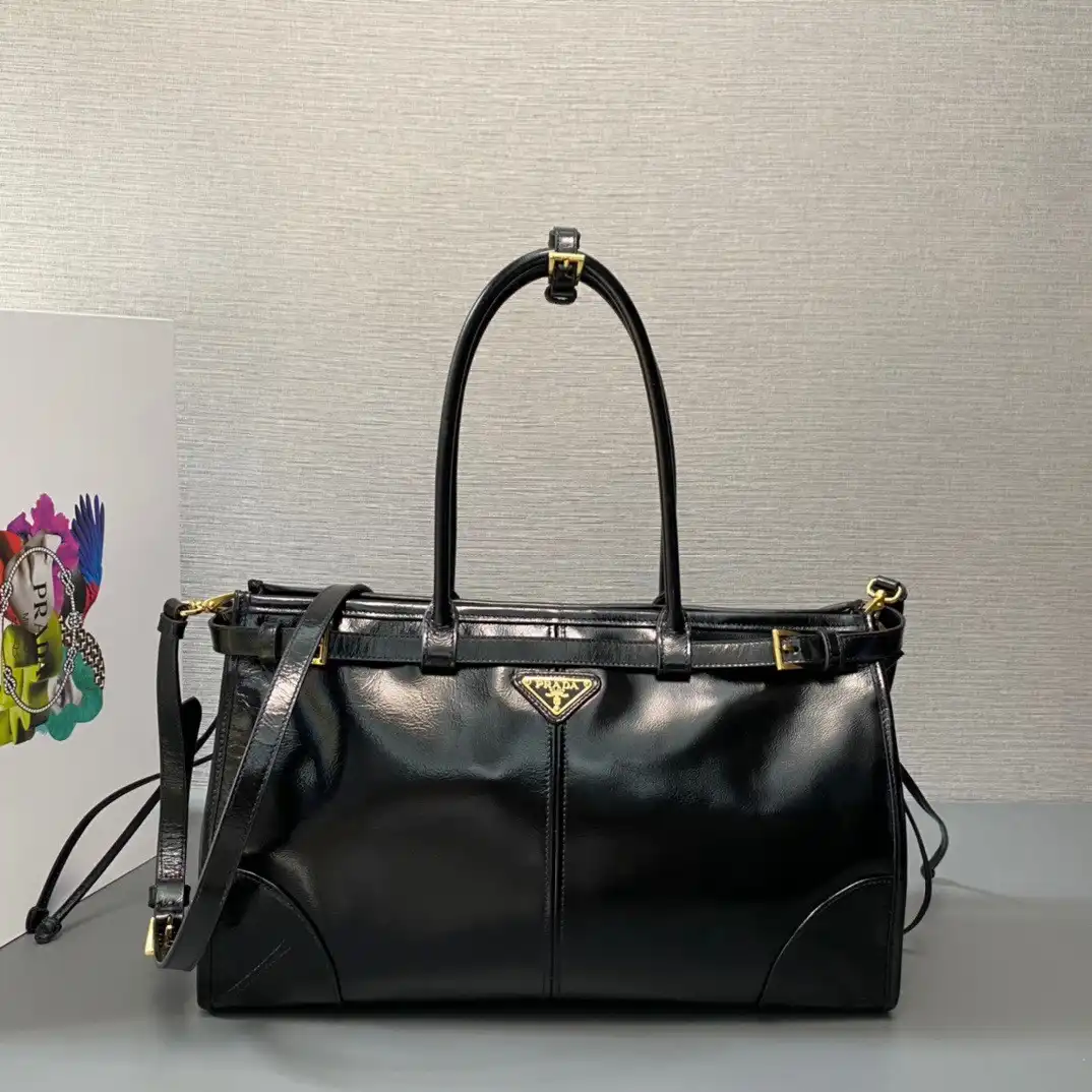 REP Prada Large leather handbag