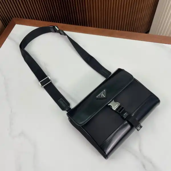 PRADA Re-Nylon and leather shoulder bag