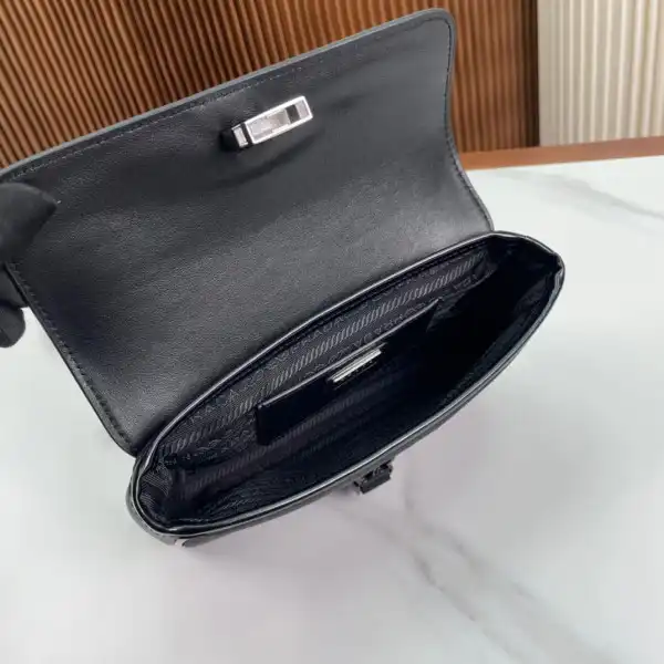 PRADA Re-Nylon and leather shoulder bag