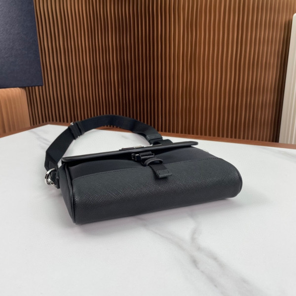 HOT SALE PRADA Re-Nylon and leather shoulder bag