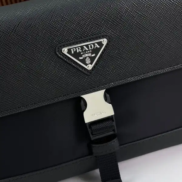 PRADA Re-Nylon and leather shoulder bag