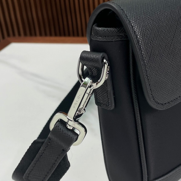 HOT SALE PRADA Re-Nylon and leather shoulder bag