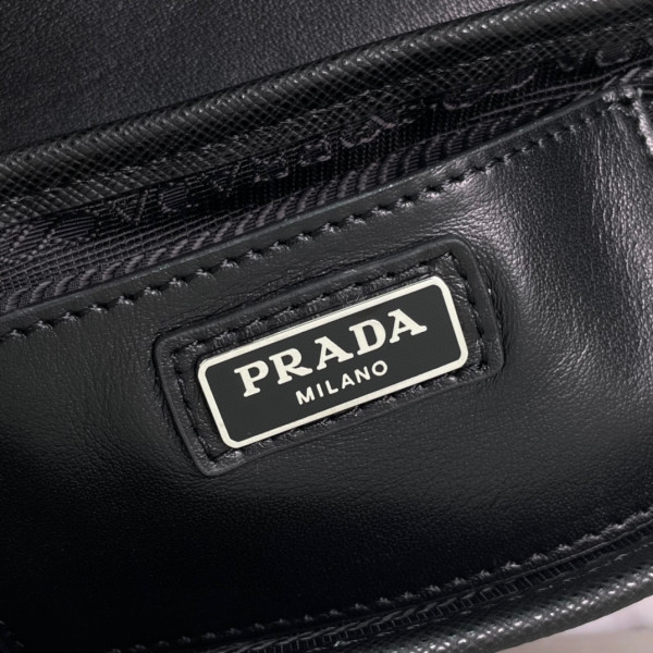 HOT SALE PRADA Re-Nylon and leather shoulder bag