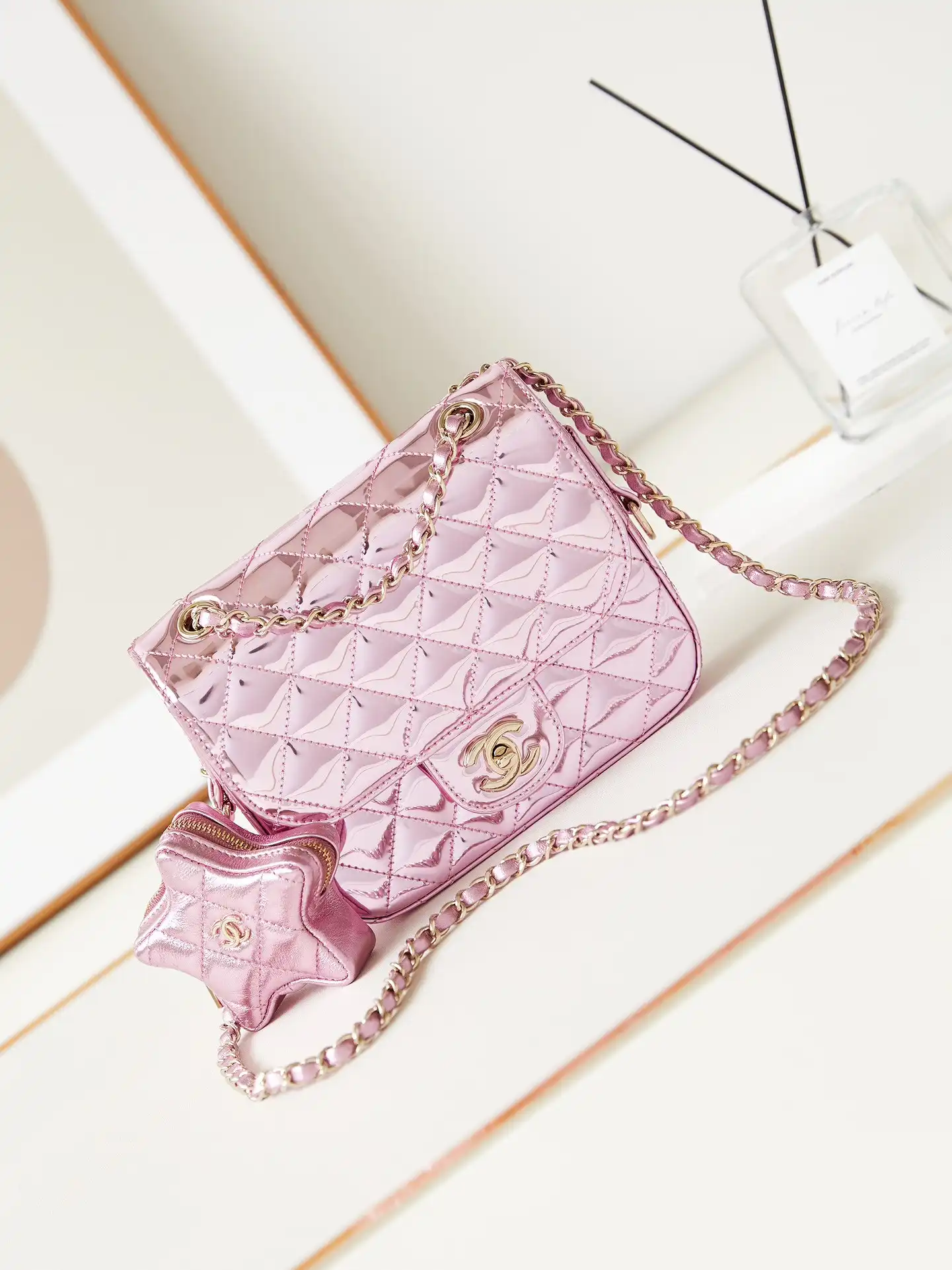 CHANEL MINI FLAP BAG & STAR COIN PURSE