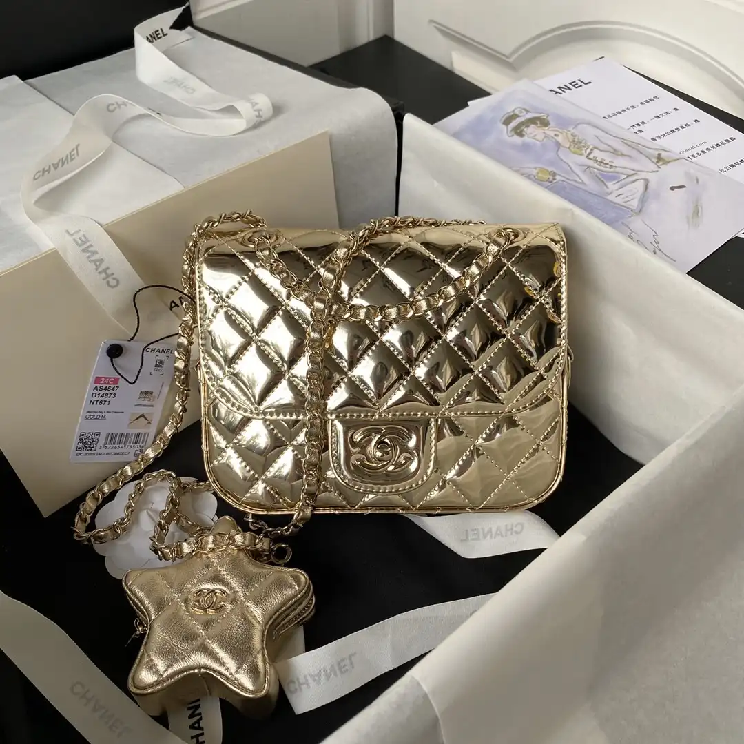 CHANEL MINI FLAP BAG & STAR COIN PURSE