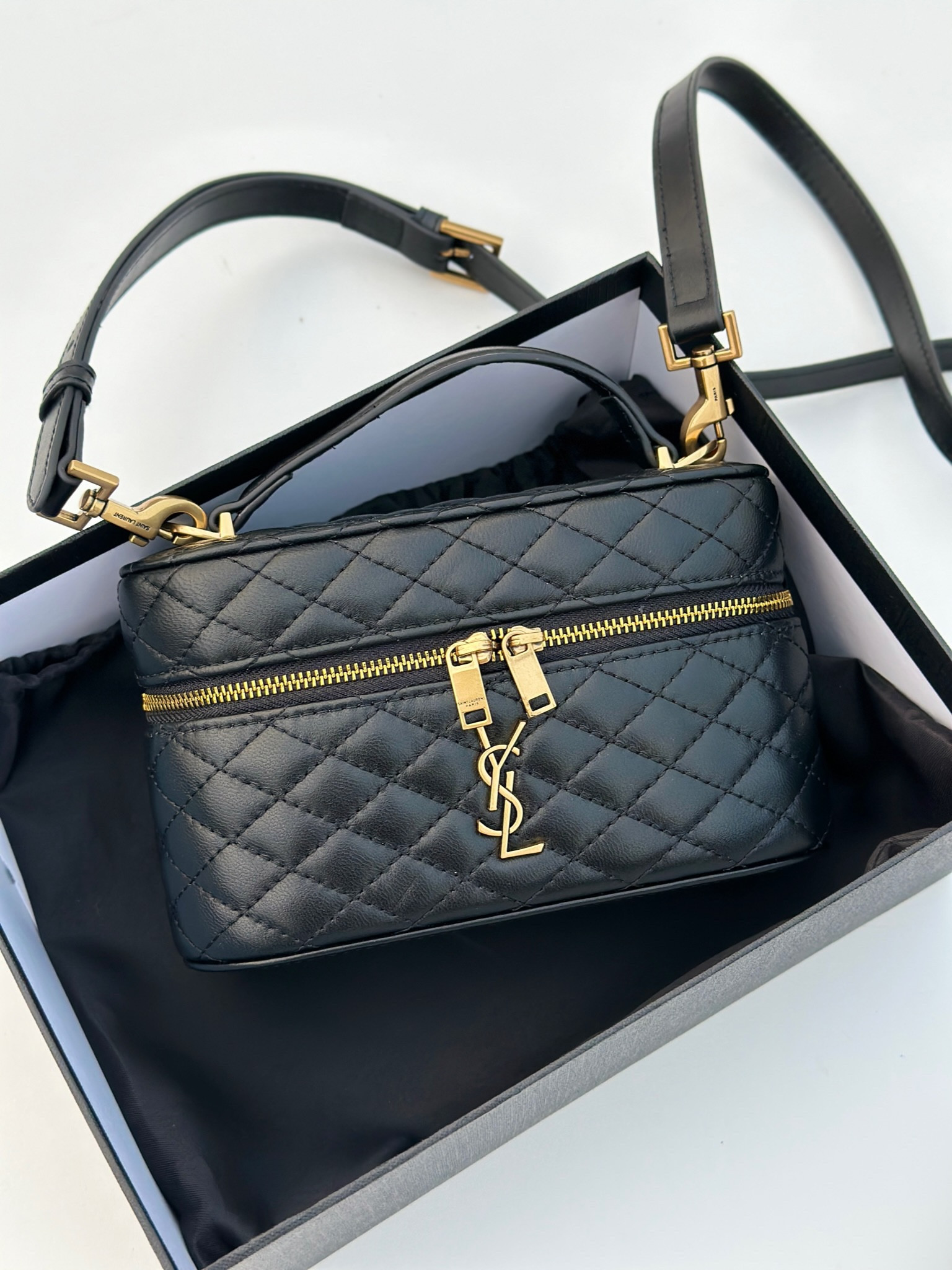 HOT SALE YSL GABY MINI VANITY BAG IN LAMBSKIN