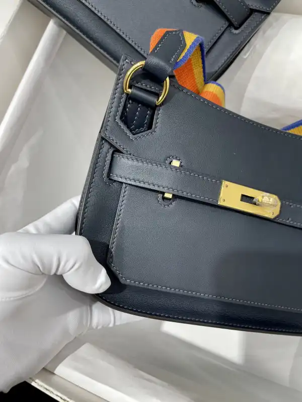 Hermes Jypsiere Mini Bag in Swift Leather Gris Meyer