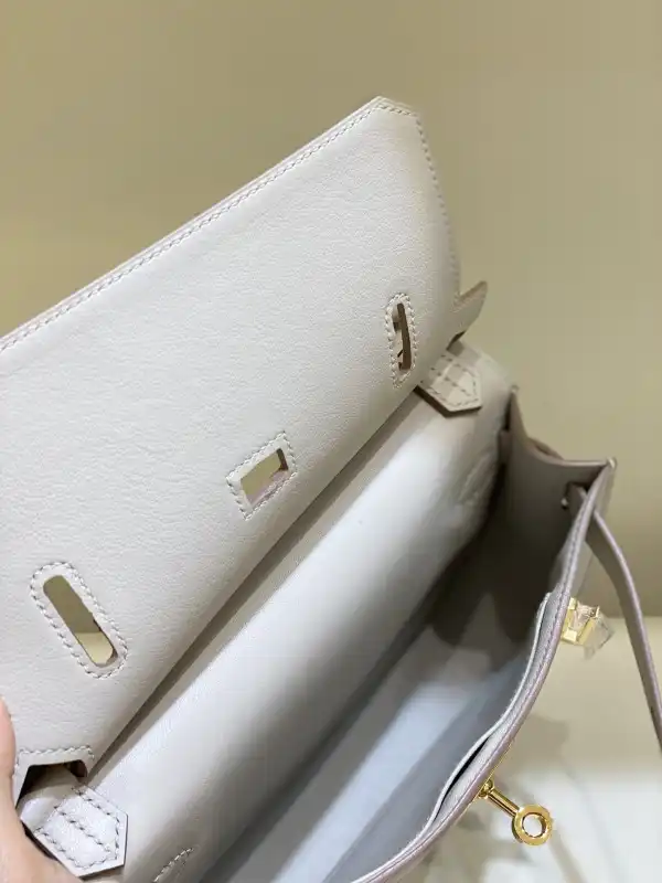 Hermes Jypsiere Mini Bag in Swift Leather Gris Meyer