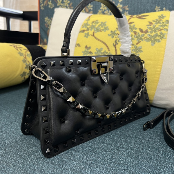 HOT SALE VALENTINO ROCKSTUD PADDED NAPPA HANDBAG