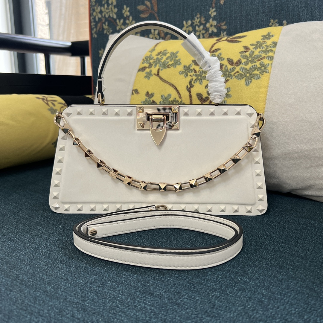 HOT SALE VALENTINO ROCKSTUD CALFSKIN HANDBAG