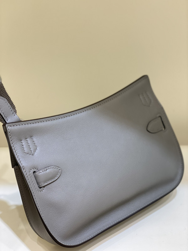 HOT SALE Hermes Jypsiere Mini Bag in Swift Leather Gris Meyer