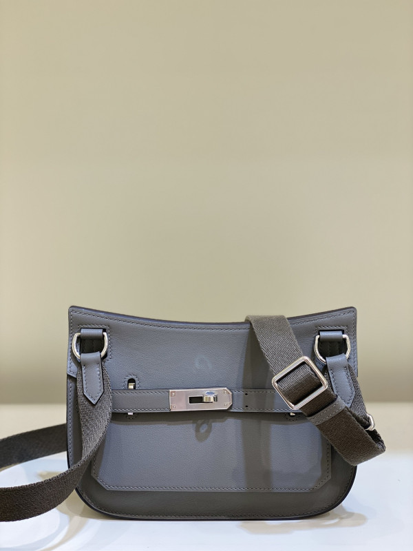 HOT SALE Hermes Jypsiere Mini Bag in Swift Leather Gris Meyer