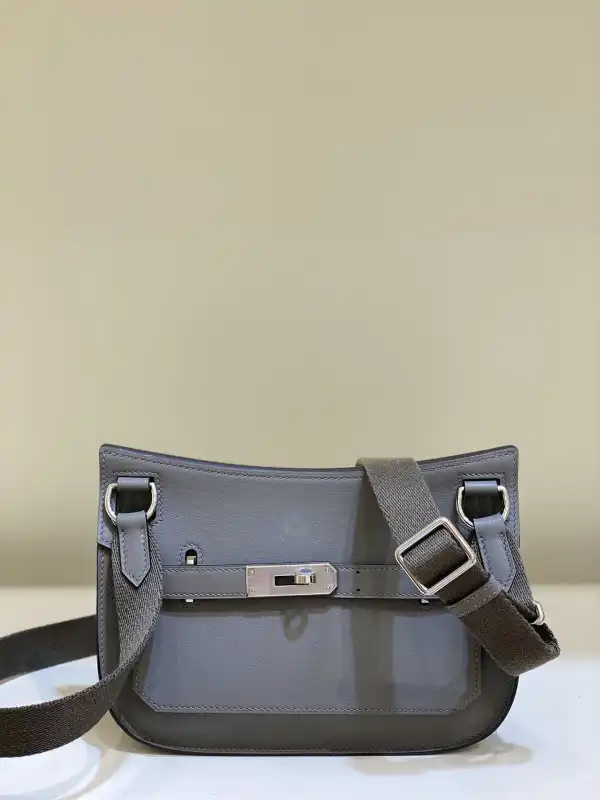 Hermes Jypsiere Mini Bag in Swift Leather Gris Meyer