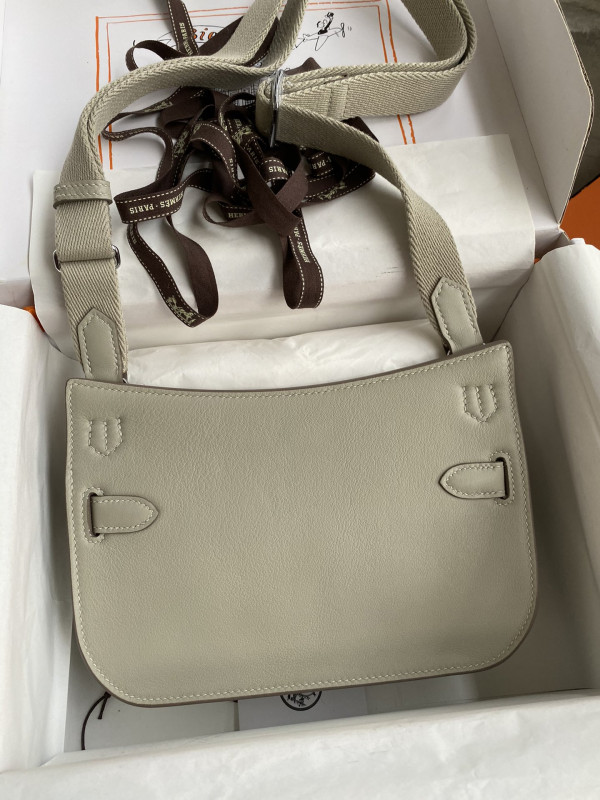 HOT SALE Hermes Jypsiere Mini Bag in Swift Leather Gris Meyer