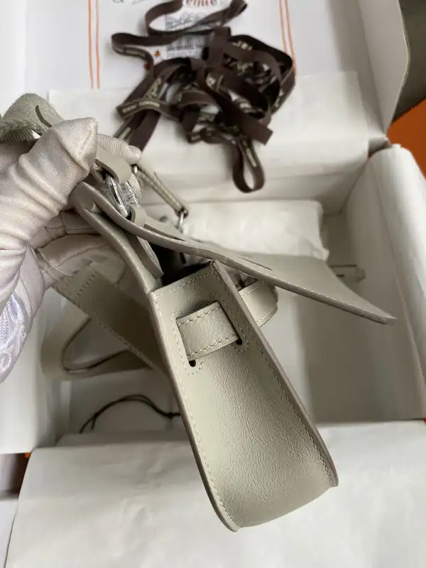 Frstbag ru Hermes Jypsiere Mini Bag in Swift Leather Gris Meyer