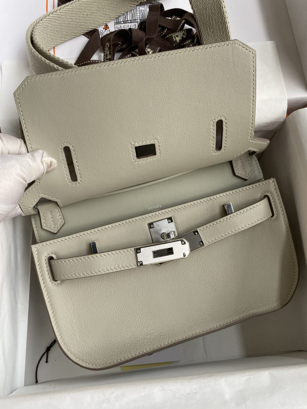 HOT SALE Hermes Jypsiere Mini Bag in Swift Leather Gris Meyer