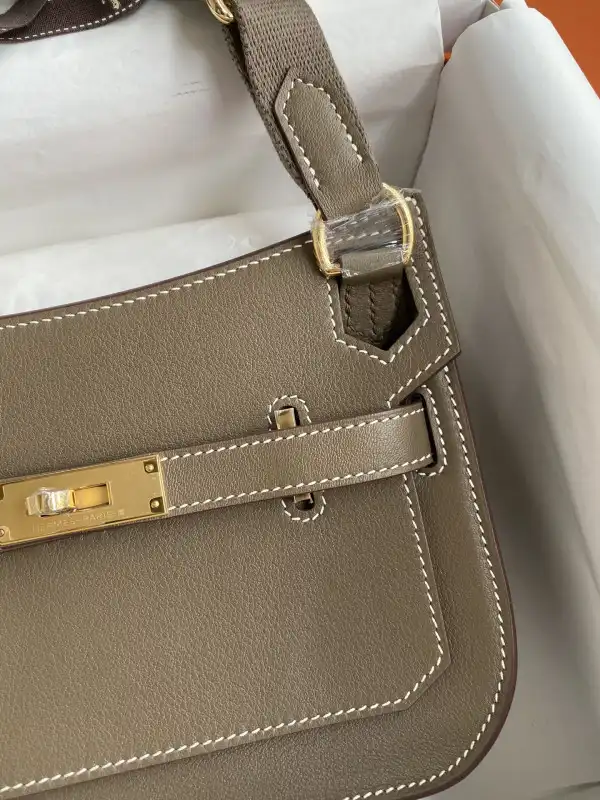 Hermes Jypsiere Mini Bag in Swift Leather Gris Meyer