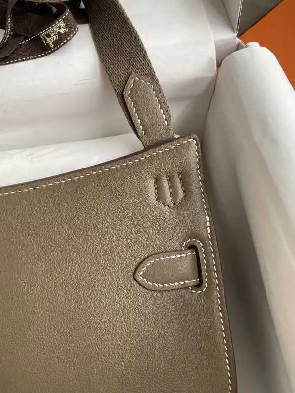 Hermes Jypsiere Mini Bag in Swift Leather Gris Meyer