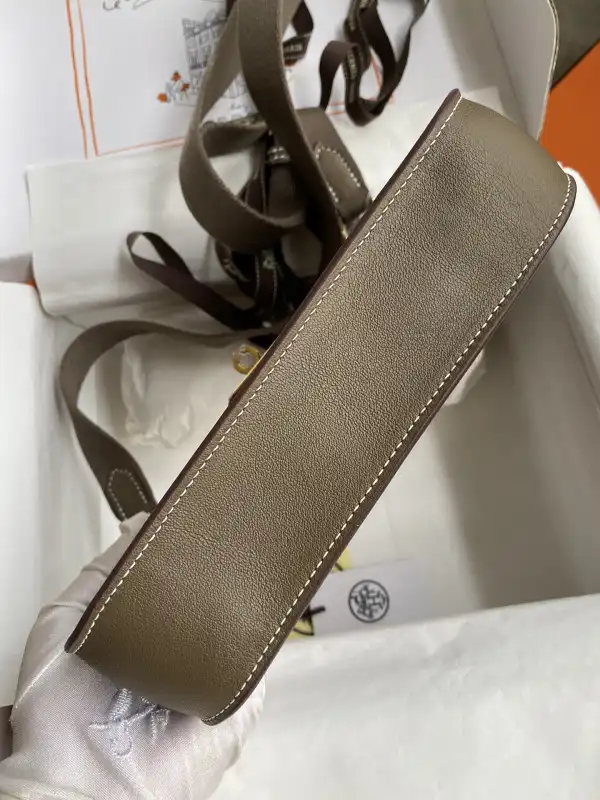 Hermes Jypsiere Mini Bag in Swift Leather Gris Meyer