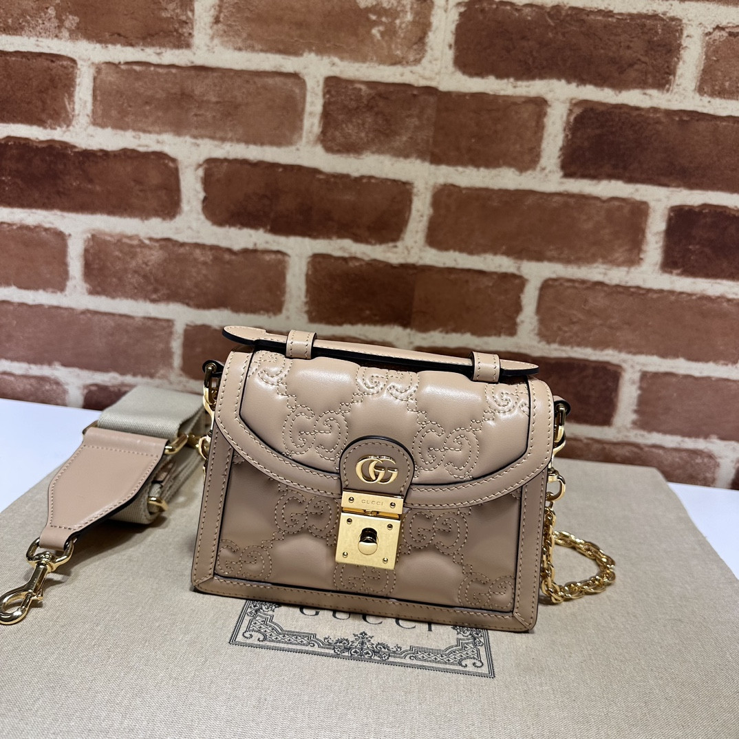 HOT SALE GUCCI GG MATELASSÉ SMALL TOP HANDLE BAG