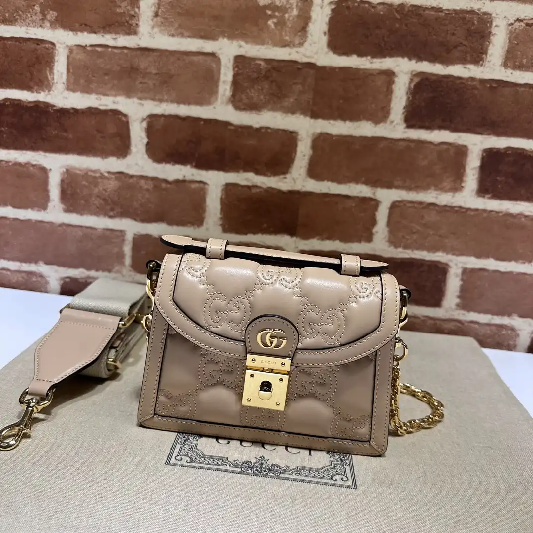 GUCCI GG MATELASSÉ SMALL TOP HANDLE BAG