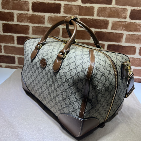 HOT SALE GUCCI Ophidia GG medium carry-on duffle