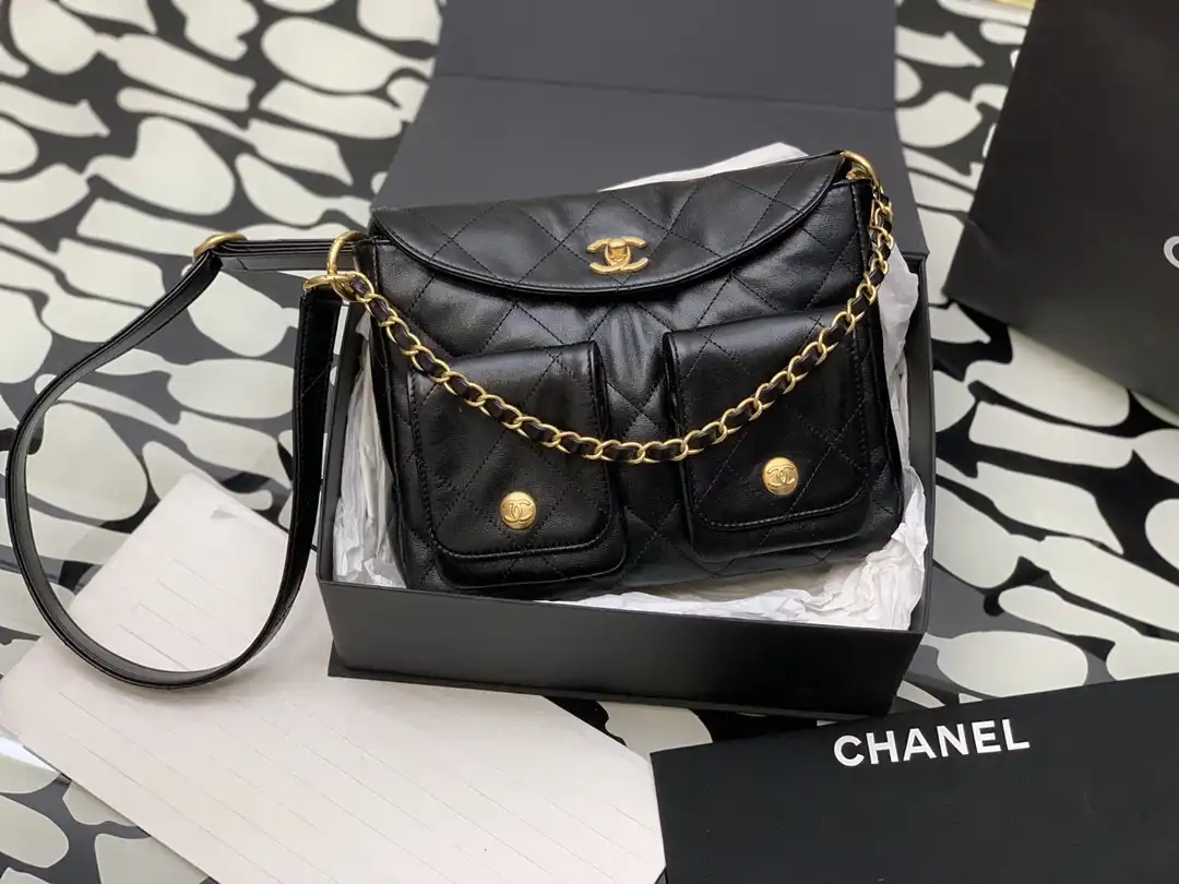 CHANEL HOBO HANDBAG-19×24×5cm