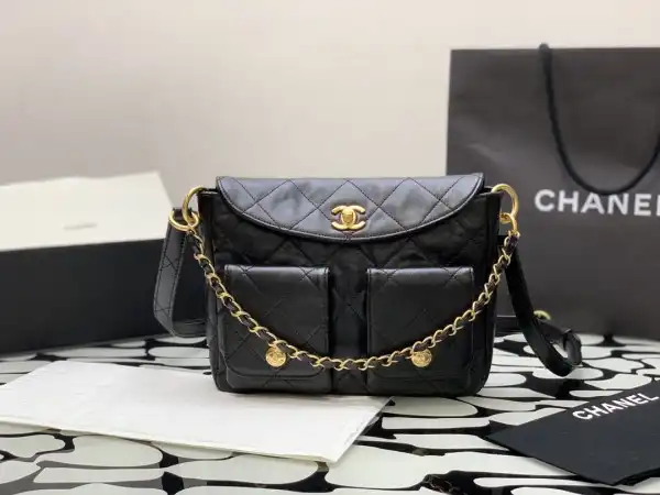 CHANEL HOBO HANDBAG-21×30×5cm