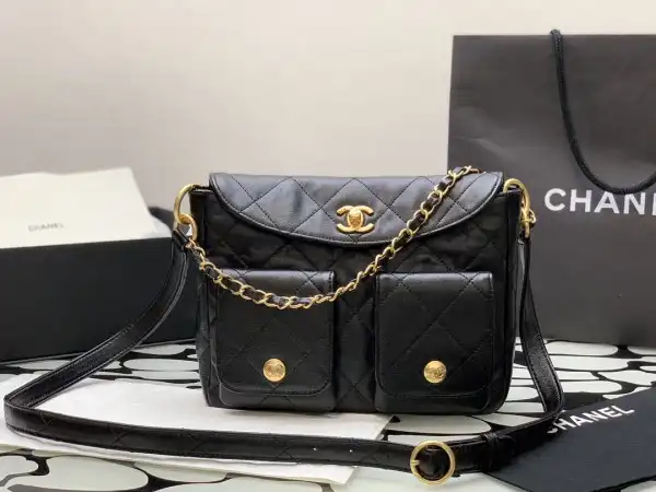 CHANEL HOBO HANDBAG-21×30×5cm