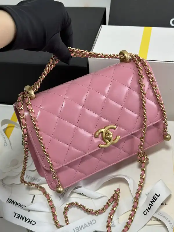 CHANEL FLAP BAG - 12×19×8cm