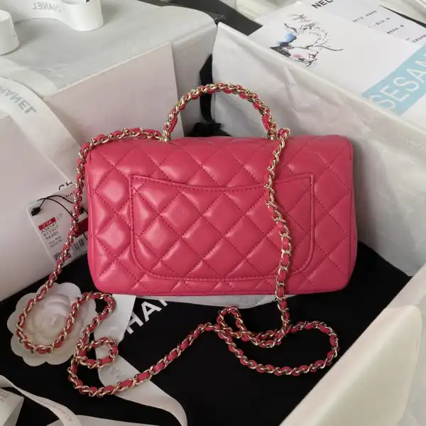 CHANEL FLAP BAG WITH TOP HANDLE-21CM