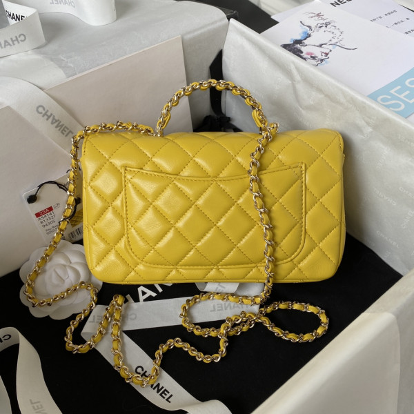 HOT SALE CL FLAP BAG WITH TOP HANDLE-21CM