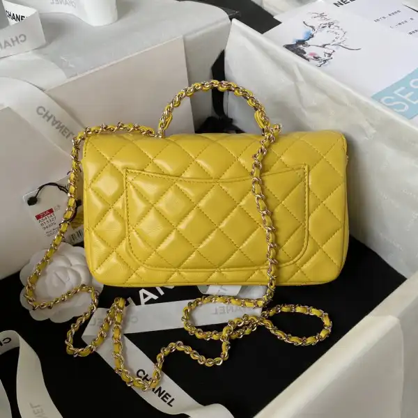 CHANEL FLAP BAG WITH TOP HANDLE-21CM