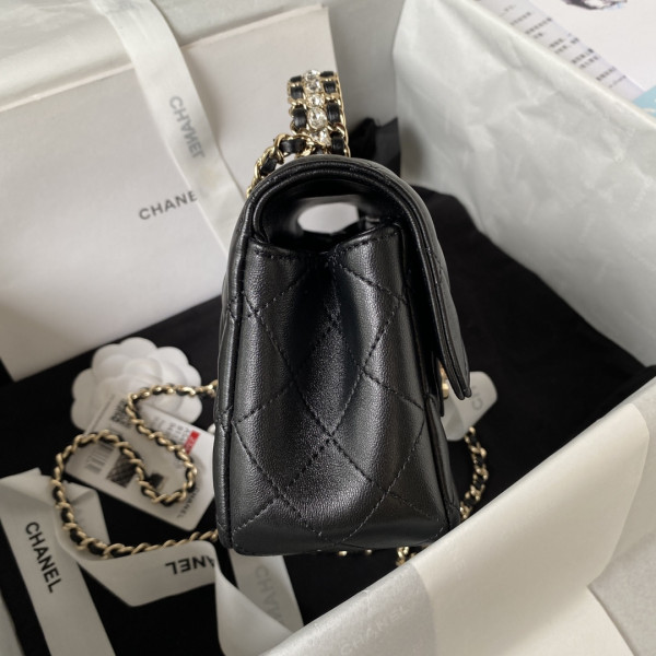 HOT SALE CL FLAP BAG WITH TOP HANDLE-21CM