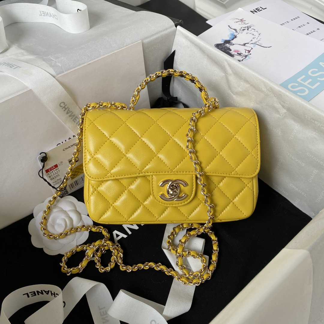 HOT SALE CL FLAP BAG WITH TOP HANDLE-18CM