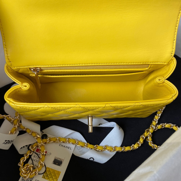 HOT SALE CL FLAP BAG WITH TOP HANDLE-18CM