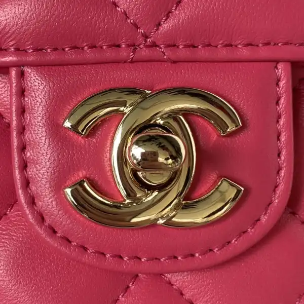 CHANEL FLAP BAG WITH TOP HANDLE-18CM