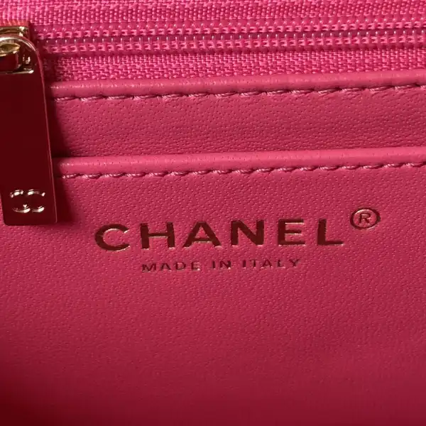 CHANEL FLAP BAG WITH TOP HANDLE-18CM