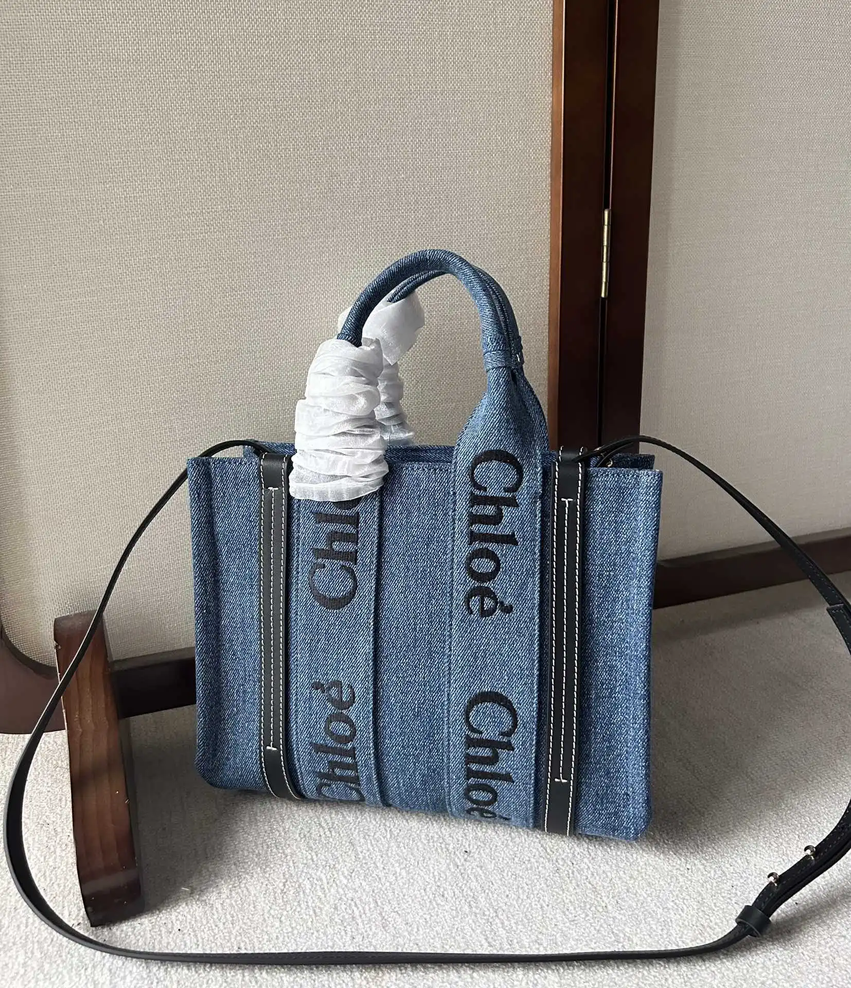 CHLOÉ medium woody tote bag-26.5*20*8cm