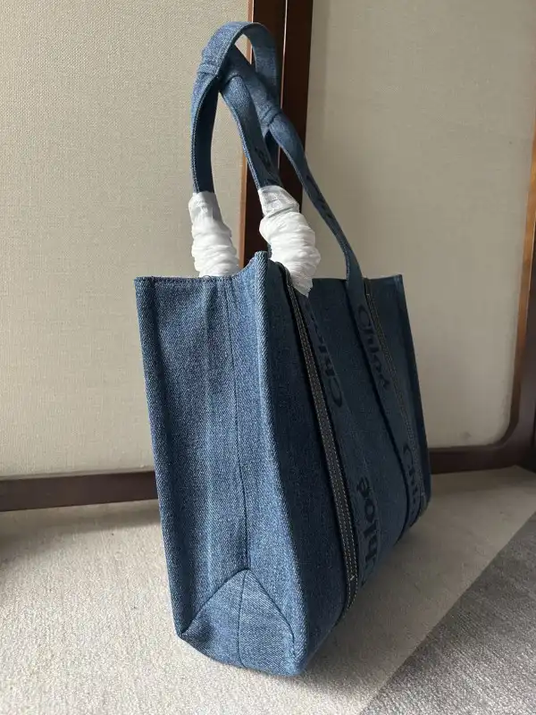 CHLOÉ LARGE woody tote bag-37×26×12