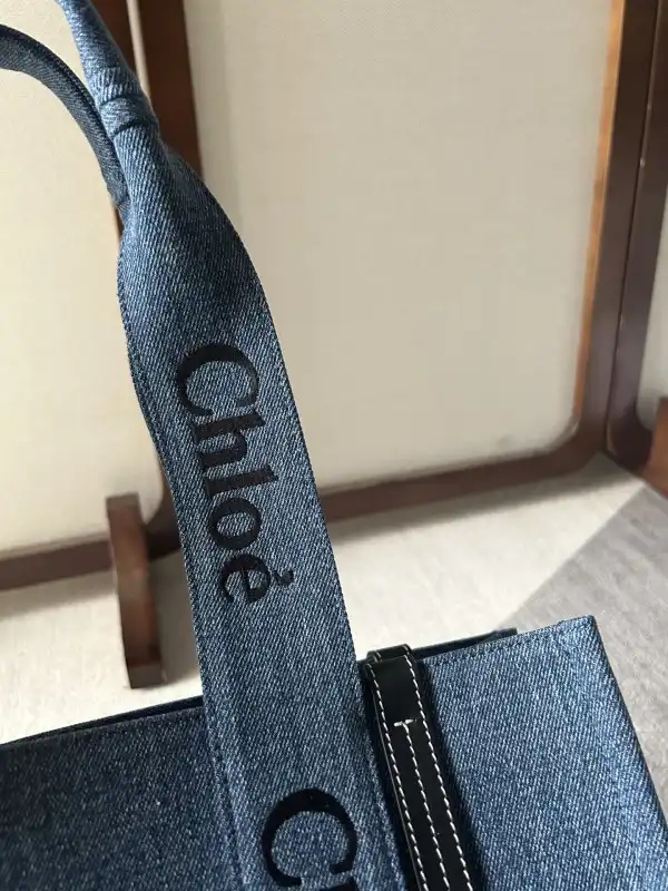 CHLOÉ LARGE woody tote bag-37×26×12