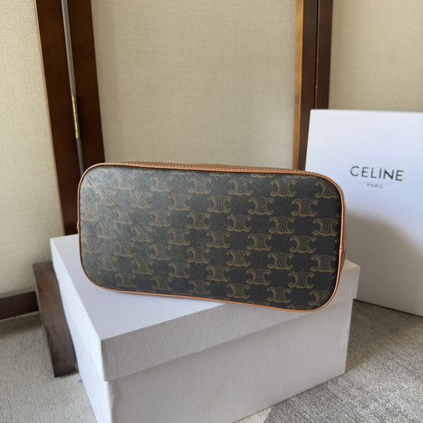 HOT SALE CELIN* SMALL CABAS IN TRIOMPHE CANVAS-26.5*23*12CM