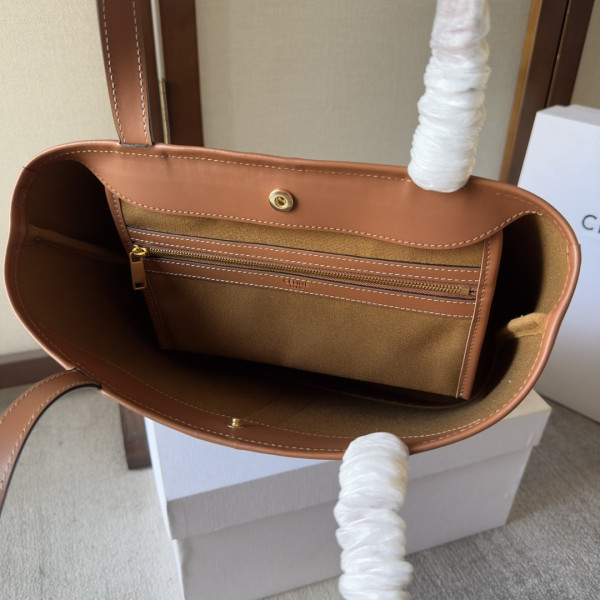 HOT SALE CELIN* SMALL CABAS IN TRIOMPHE CANVAS-26.5*23*12CM