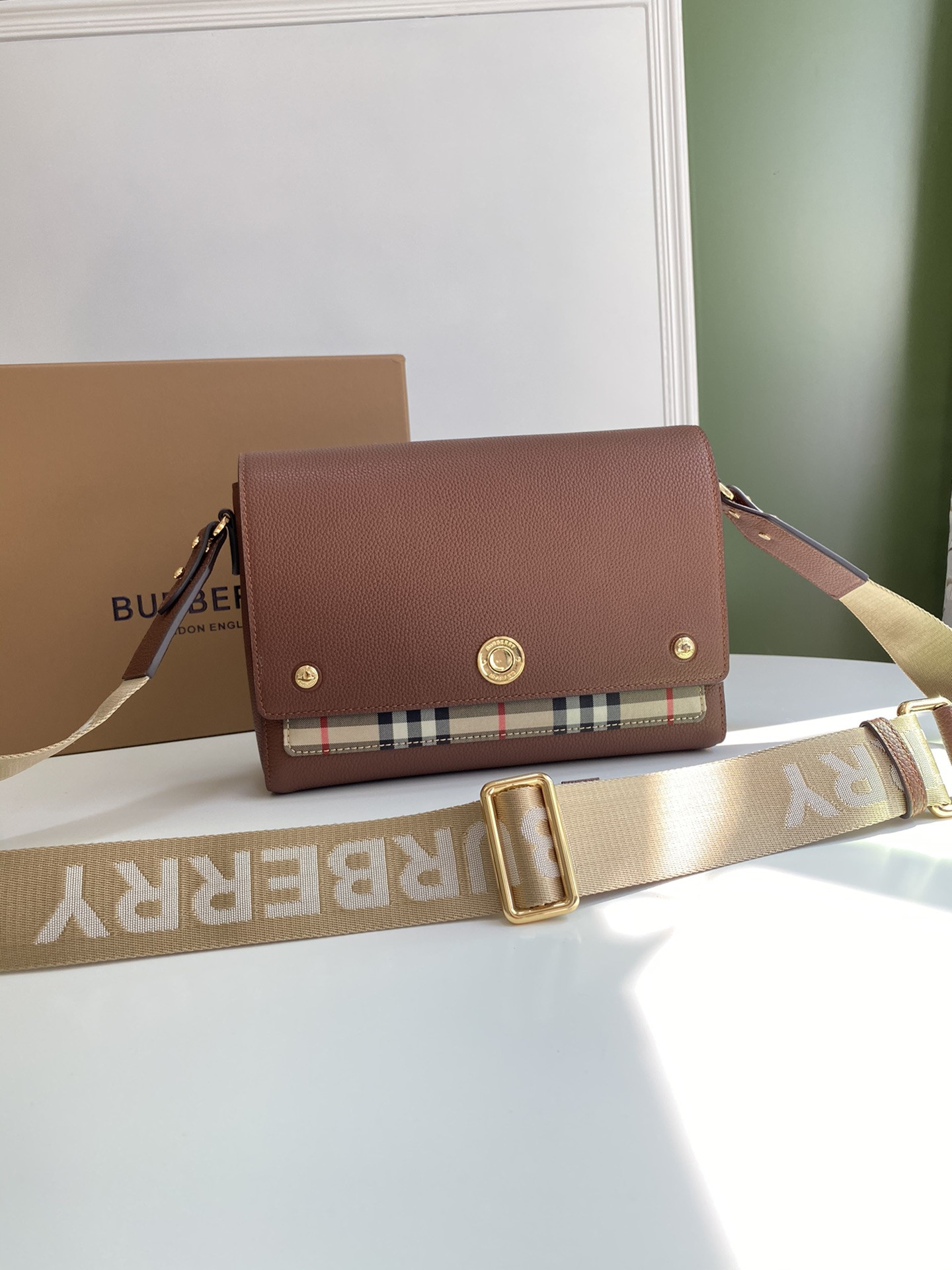 HOT SALE BURBERRY Note Crossbody Bag-25-8.5-18cm