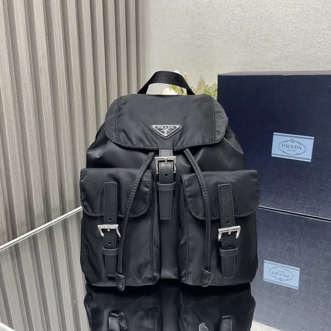 First bag ru Prada Re-Nylon Backpack-23.5*28*12CM